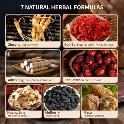 🔥🫖 Ginseng Five Treasure Kidney Tea 💪 | Men's Energy, Stamina & Kidney Support Formula ⚡🌿 | 20 Tea Bags - DG