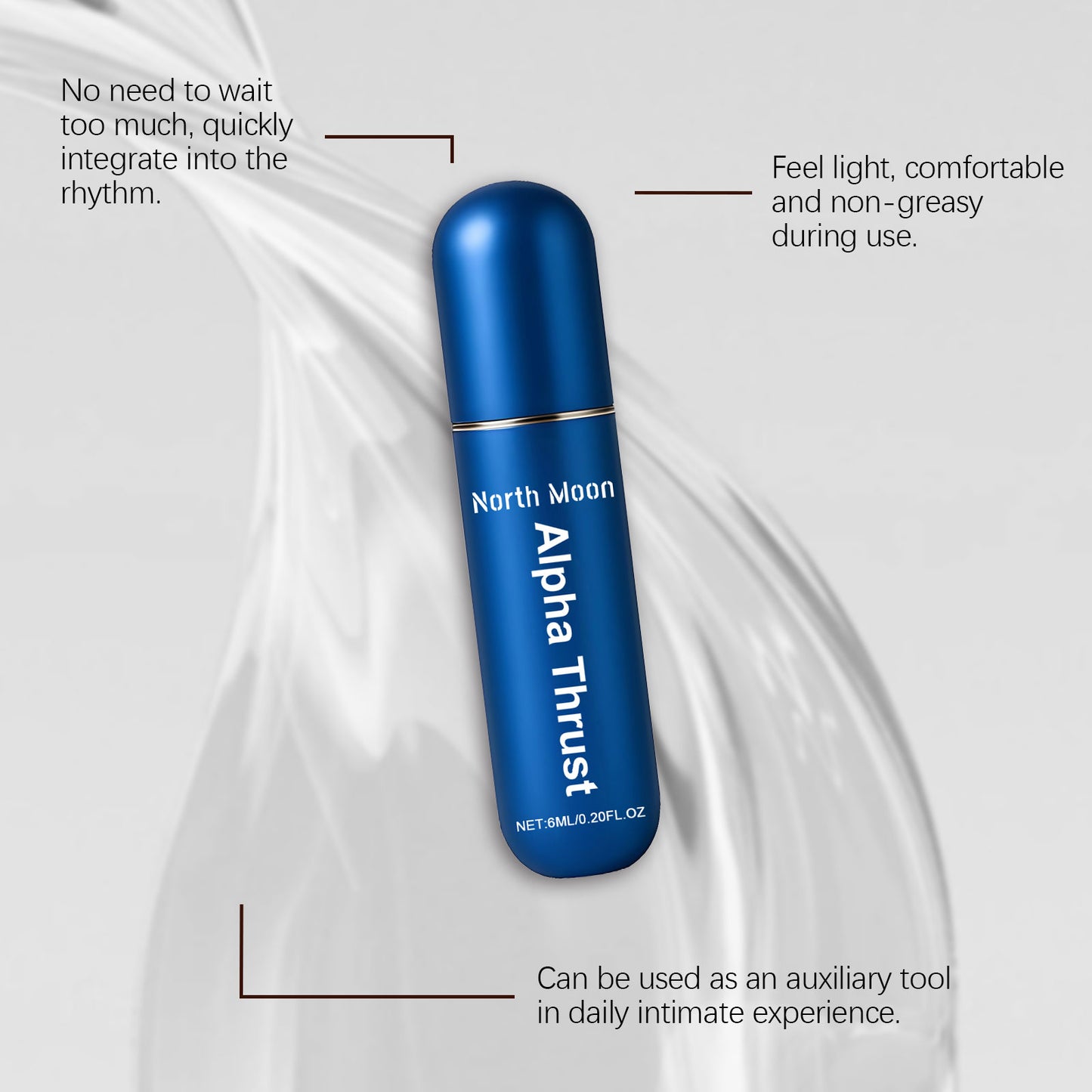 ⚡ North Moon Alpha Thrust Delay Spray for Men – Discreet Intimate Care Spray for Longer-Lasting Confidence, Better Control & Adult Couple Moments, 6ml-WZH
