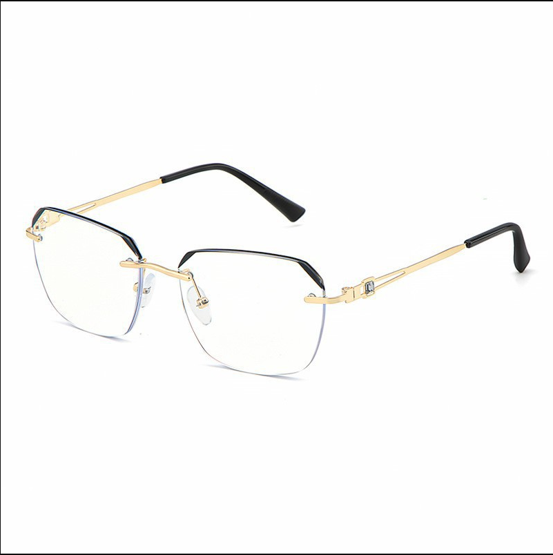 ✨Frameless Blue Light Blocking Reading Glasses 👓 | Lightweight Rimless Anti-Glare Eyewear for Men & Women 💼 Anti Eye Strain for Work & Gaming-ZYY