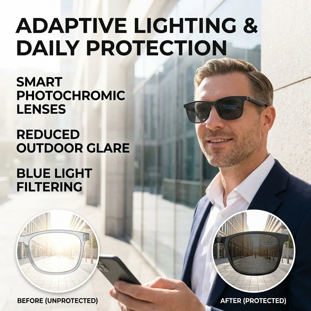 😎👓 Smart AI Translation & Color-Changing Bluetooth Sunglasses 🕶️✨ Speak Any Language Instantly + Enjoy Music + Stylish UV Protection 🌍🎧☀️-ZZ