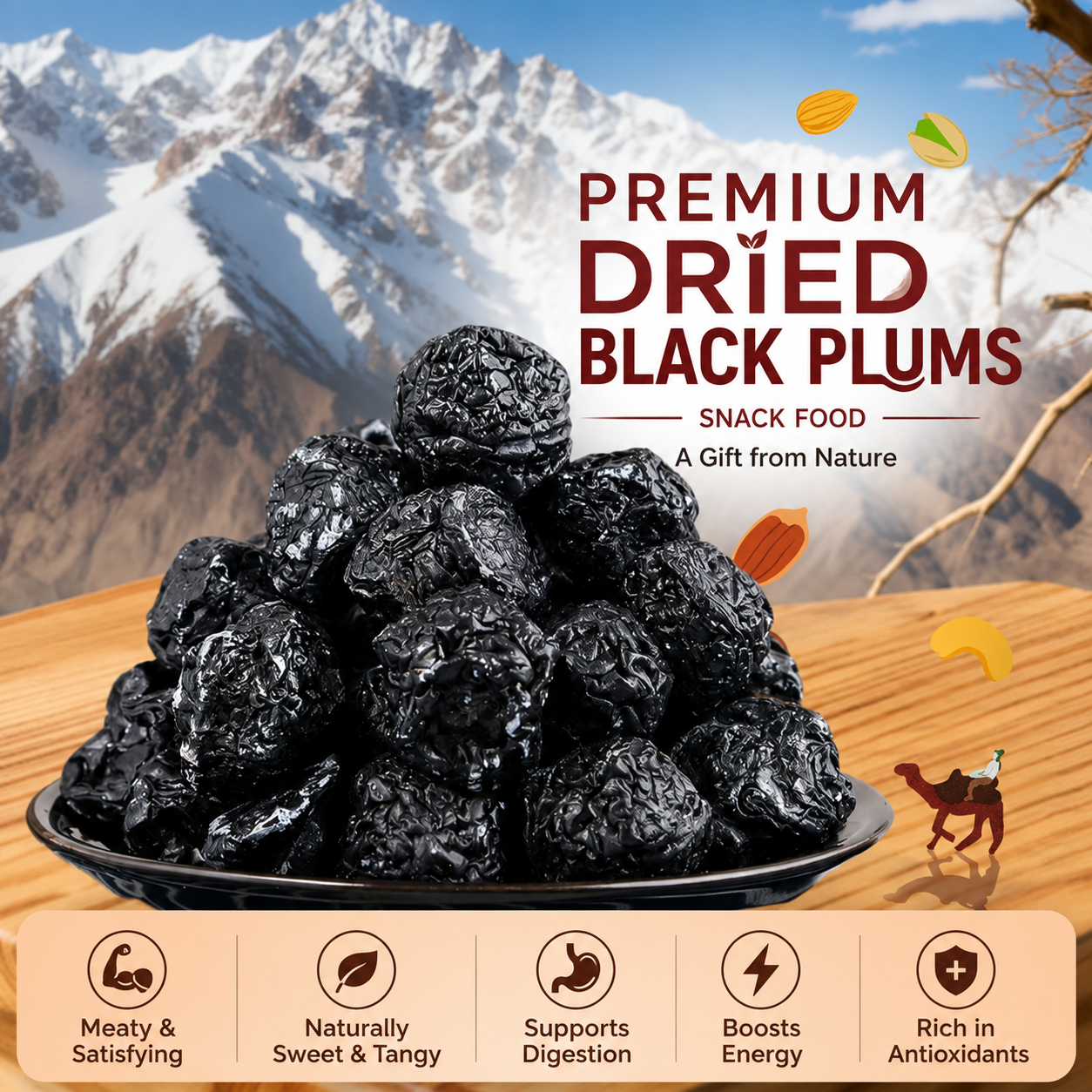 ✅🏆 Ultimate Dried Wu Mei Plums 📍🌿Ancient Superfruit for Energy, Stamina & Overall Wellness-L6