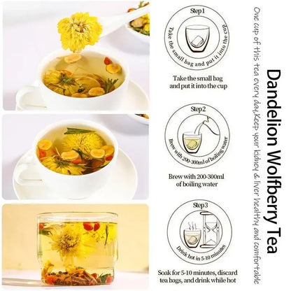 🌿✨ Premium Dandelion & Goji Berry Herbal Tea 🍵💛 Boost Vitality, Detox Naturally & Support Daily Wellness 🌟💧 🌸 Immune Support | 🍃 Antioxidant Rich | 💪 Energizing Daily Ritual for Men & Women 🏃‍♂️🌿-ZZ