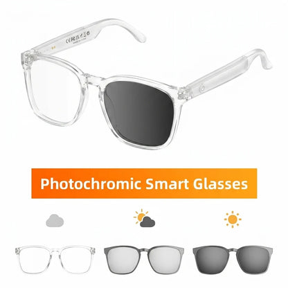 🕶️✨ AI Smart Photochromic Glasses | Real-Time Translation + AI Assistant + Bluetooth Calls + UV Protection 🌍📞☀️-DG1