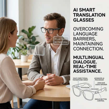 😎👓 Smart AI Translation & Color-Changing Bluetooth Sunglasses 🕶️✨ Speak Any Language Instantly + Enjoy Music + Stylish UV Protection 🌍🎧☀️-ZZ