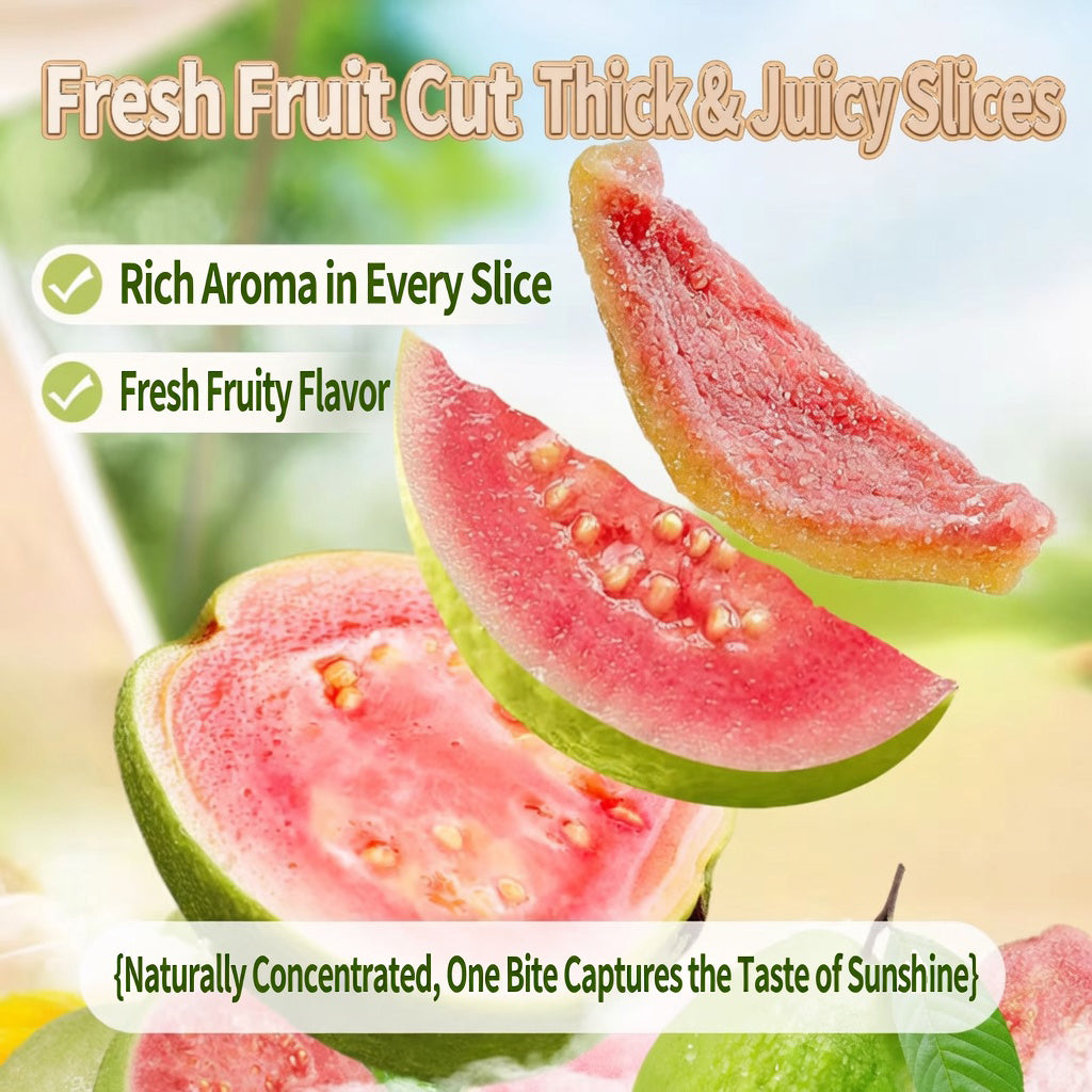 💪 Boost Your Energy & Curb Cravings – Natural Red Guava Slices, High in Fiber 🌿-YQ