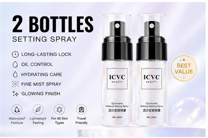 💫✨ Makeup Setting Spray 🌬️💖 Long-Lasting Lock + Oil Control + Hydrating Care 💦🌸 💎 Waterproof Formula | 🌿 Moisturizing & Nourishing | ✨ Brighten Skin Tone & Glowing Finish 😍-DG1