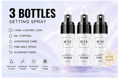 💫✨ Makeup Setting Spray 🌬️💖 Long-Lasting Lock + Oil Control + Hydrating Care 💦🌸 💎 Waterproof Formula | 🌿 Moisturizing & Nourishing | ✨ Brighten Skin Tone & Glowing Finish 😍-DG1