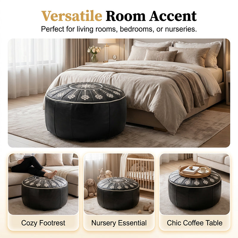 🌻✨ Sunflower Storage Ottoman Pouf 🪑💛 Stylish Hidden Storage Footrest & Cozy Home Seat 🌿🏡 🧺 Space-Saving Storage | 💺 Soft Comfortable Seating | 🌸 Elegant Floral Design for Modern Homes-ZZ