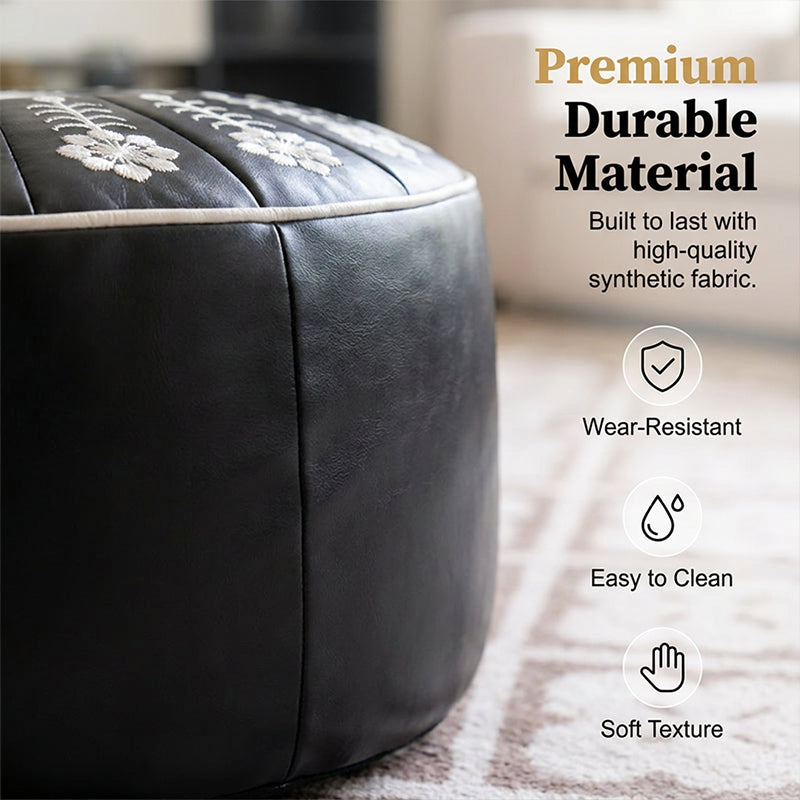 🌻✨ Sunflower Storage Ottoman Pouf 🪑💛 Stylish Hidden Storage Footrest & Cozy Home Seat 🌿🏡 🧺 Space-Saving Storage | 💺 Soft Comfortable Seating | 🌸 Elegant Floral Design for Modern Homes-ZZ