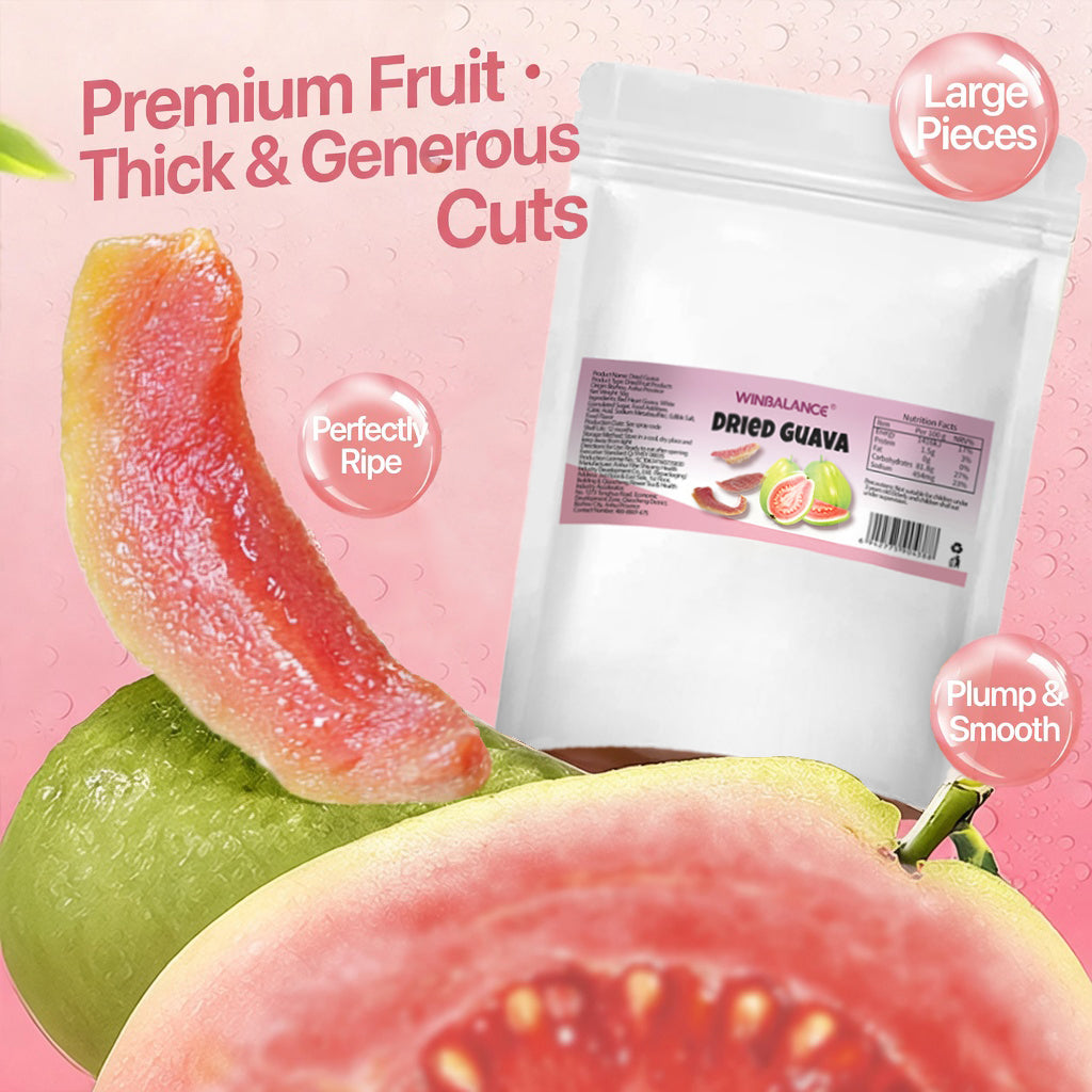 💪 Boost Your Energy & Curb Cravings – Natural Red Guava Slices, High in Fiber 🌿-YQ